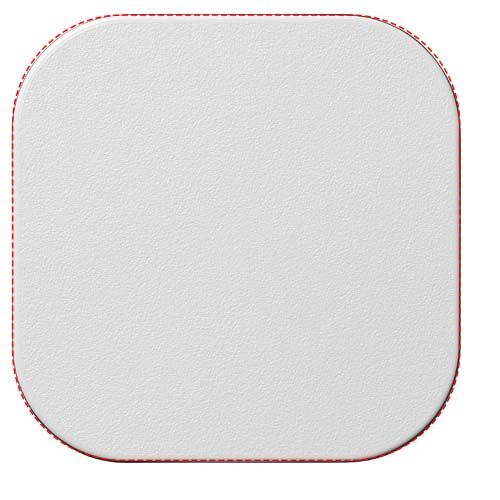 Standskizze: Druckverfahren Druck auf Mattpapier vollfarbig auf Position „Oberseite (max. 95 x 95 mm)“ – Brite-Mat® quadratischer Untersetzer mit Reifenmaterial