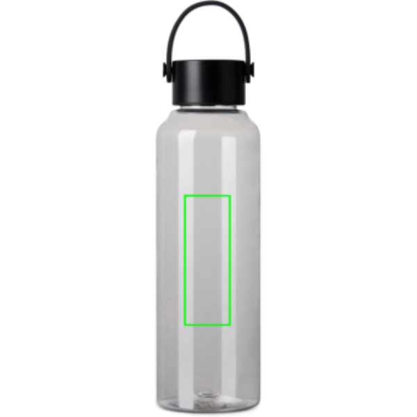 Standskizze: Druckverfahren Tampondruck auf Position „Artikel Rückseite (max. 25 x 70 mm)“ – VINGA Baltimore Trinkflasche 550 ml aus RCS rPET mit Edelstahldeckel