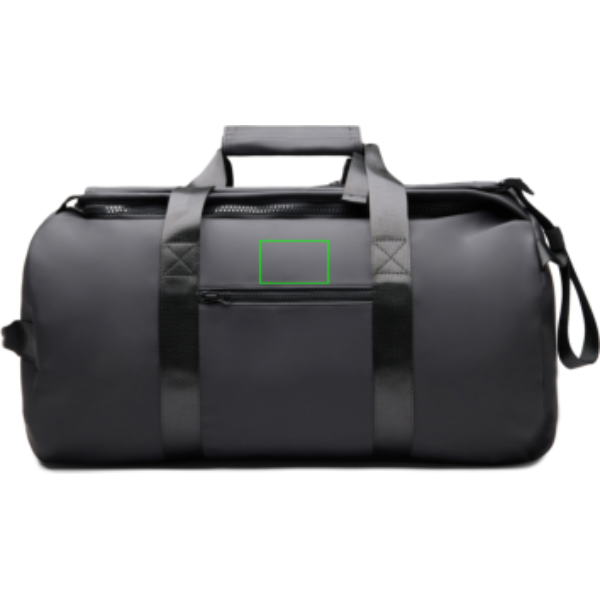 Standskizze: Druckverfahren Digital Transfer auf Position „Artikel Vorderseite oben (max. 80 x 50 mm)“ – VINGA Baltimore RCS Wochenend-Rucksack aus recyceltem Polyester