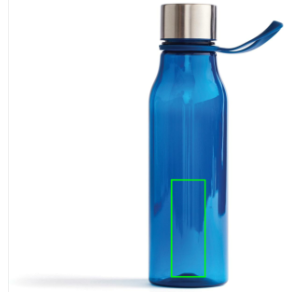 Standskizze: Druckverfahren Tampondruck auf Position „Artikel Vorderseite unten (max. 25 x 70 mm)“ – VINGA Lean Tritan Wasserflasche 600 ml mit Logo bedruckbar