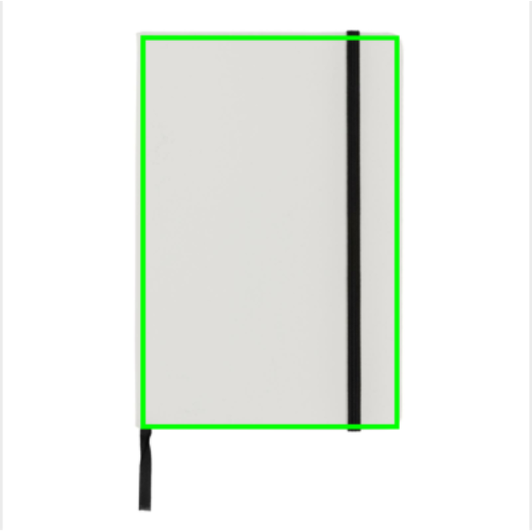 Standskizze: Druckverfahren Digitalprint auf Position „Artikel Vorderseite“ – XD Collection Craftstone A5 Notizbuch aus Kraftpapier und Steinpapier — bedruckbar