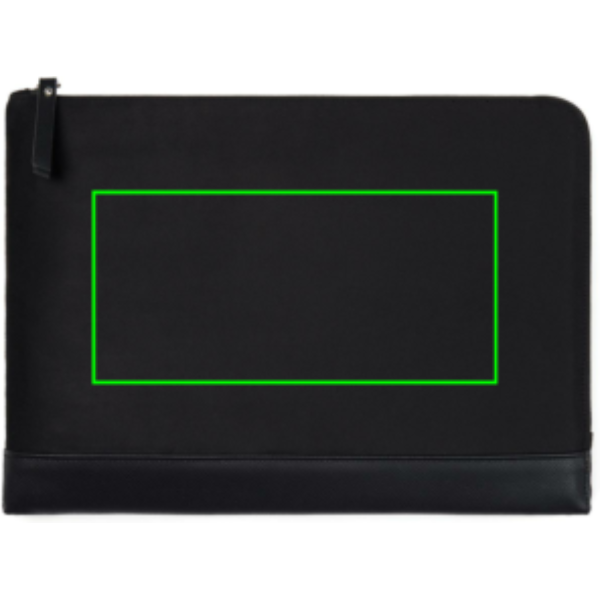 Standskizze: Druckverfahren Siebdruck Transfer auf Position „Artikel Vorderseite“ – Vinga Marlow 16'' Laptop Sleeve – RCS-zertifiziertes Recyclingpolyester mit Logo