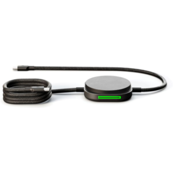 Standskizze: Druckverfahren Tampondruck auf Position „Artikel Rückseite“ – Zens Ladekabel USB C-C Pro 2 – 2-in-1 mit Qi2 15 W kabellos, Aluminium, mit Logo