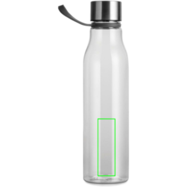 Standskizze: Druckverfahren Tampondruck auf Position „Artikel Rückseite unten (max. 25 x 80 mm)“ – VINGA Lean 800 ml RPET Wasserflasche bedruckbar