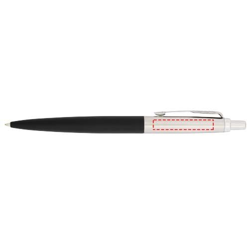 Standskizze: Druckverfahren Tampondruck auf Position „Kappe“ – Parker Jotter XL matt mit Kugelschreiber mit Chromverzierung (blaue Mine)
