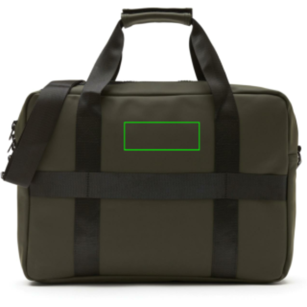 Standskizze: Druckverfahren Digital Transfer auf Position „Artikel Rückseite oben (max. 80 x 30 mm)“ – VINGA Baltimore Laptoptasche 17 Zoll – bedruckbar