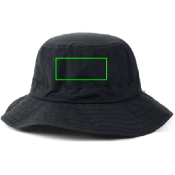 Standskizze: Druckverfahren Digital Transfer auf Position „Artikel Vorderseite“ – Nordic Drift RCS Horizon Bucket-Hat UPF 50+ mit Logo bedrucken