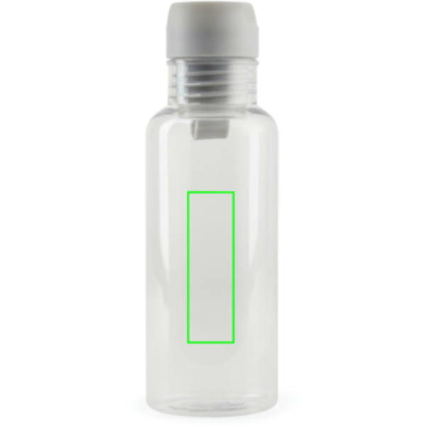 Standskizze: Druckverfahren Tampondruck auf Position „Artikel Vorderseite Mitte (max. 25 x 80 mm)“ – VINGA Balti 600 ml Trinkflasche aus RCS-recyceltem PET
