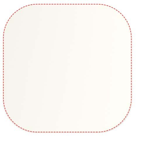 Standskizze: Druckverfahren Digitaldruck auf Position „Oberseite (max. 95 x 95 mm)“ – Lumin quadratischer Untersetzer