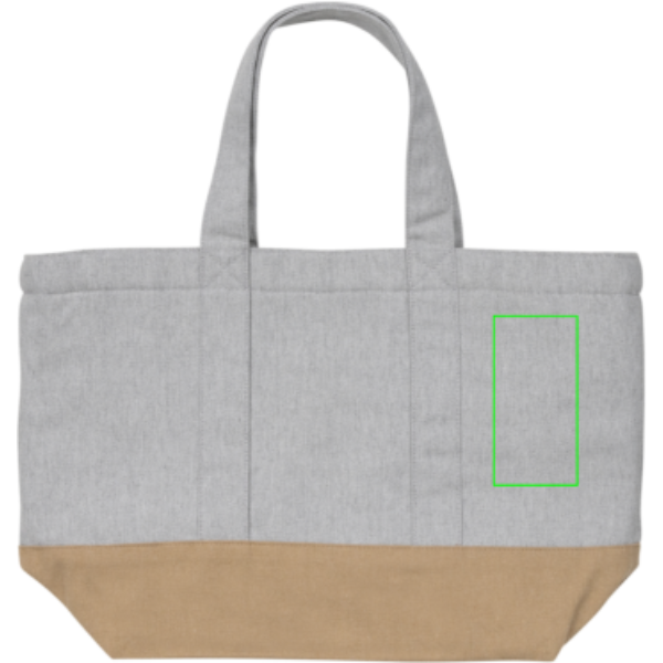 Standskizze: Druckverfahren Digital Transfer auf Position „Artikel Vorderseite rechts (max. 50 x 100 mm)“ – XD Collection Impact Aware Kühltasche rCanvas, 8 Dosen, faltbar