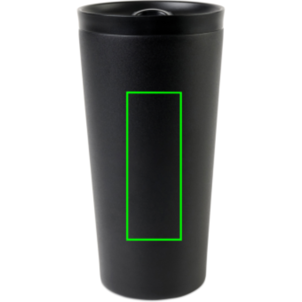 Standskizze: Druckverfahren Tampondruck auf Position „Artikel Rückseite (max. 30 x 80 mm)“ – Aviana Rowan Thermobecher 500ml aus recyceltem Edelstahl