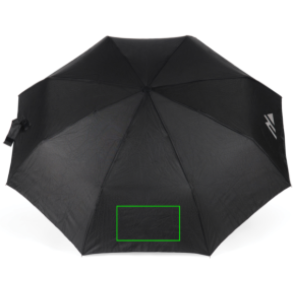 Standskizze: Druckverfahren Digital Transfer auf Position „Regenschirm (max. 180 x 100 mm)“ – Nordic Drift Trail rPET Automatik-Stockschirm UPF 50+ mit AWARE Physical Tracer