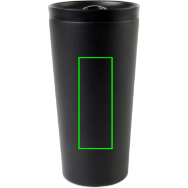 Standskizze: Druckverfahren CO2 Gravur auf Position „Artikel Vorderseite (max. 30 x 80 mm)“ – Aviana Rowan Thermobecher 500ml aus recyceltem Edelstahl