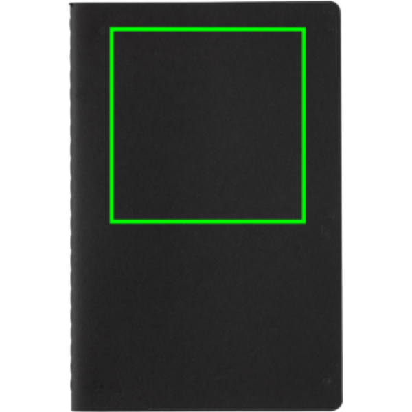 Standskizze: Druckverfahren CO2 Gravur auf Position „Artikel Vorderseite oben“ – XD Collection A5 Softcover Notizbuch mit Logodruck