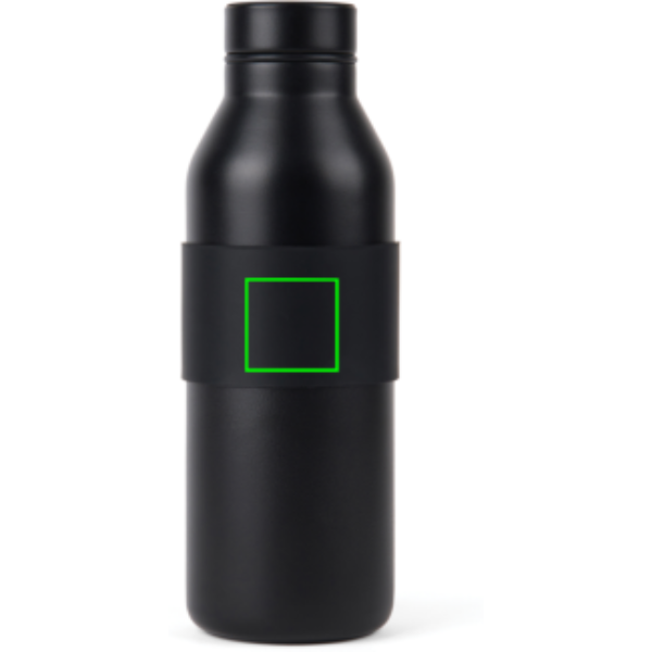 Standskizze: Druckverfahren CO2 Gravur auf Position „Artikel Vorderseite Mitte (max. 30 x 30 mm)“ – VINGA Niro Thermosflasche 500 ml aus RCS-recyceltem Edelstahl mit Logo