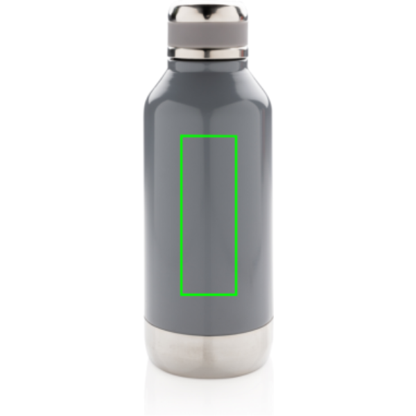 Standskizze: Druckverfahren Tampondruck auf Position „Artikel Rückseite“ – XD Collection Vakuumflasche 500 ml mit Logoplatte, auslaufsicher, Edelstahl