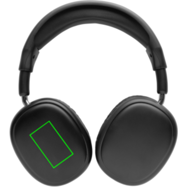 Standskizze: Druckverfahren Tampondruck auf Position „Artikelseite links (max. 30 x 50 mm)“ – XD Collection Spectra Over-Ear-Kopfhörer mit herausnehmbarem Akku, 43 % recyceltes Material, mit Logo bedruckbar