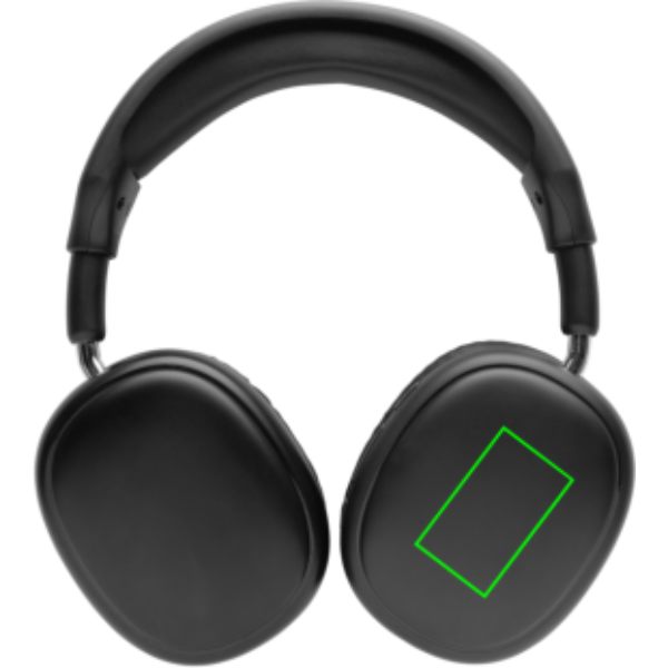 Standskizze: Druckverfahren Tampondruck auf Position „Artikelseite rechts (max. 30 x 50 mm)“ – XD Collection Spectra Over-Ear-Kopfhörer mit herausnehmbarem Akku, 43 % recyceltes Material, mit Logo bedruckbar