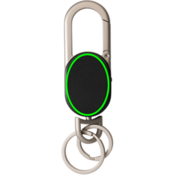 Standskizze: Druckverfahren Doming auf Position „Artikel Vorderseite“ – XD Collection Keyfinder Dual Schlüsselanhänger mit weltweiter Ortung, individuell bedruckbar