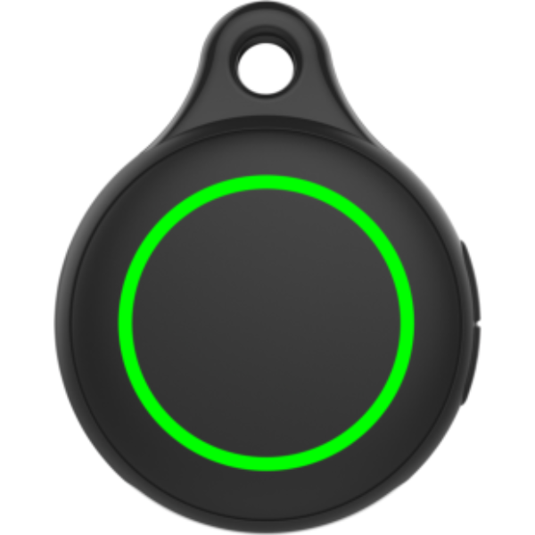 Standskizze: Druckverfahren Tampondruck auf Position „Artikel Vorderseite“ – Urban Vitamin Aptos Dual-Finder mit Licht für Find My und Find Hub – mit Logo bedruckbar