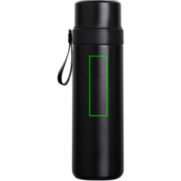 Standskizze: Druckverfahren Tampondruck auf Position „Artikel Vorderseite oben“ – Vinga Tono RCS Thermoskanne 750 ml mit 2 Bechern, recycelter Edelstahl, bedruckbar
