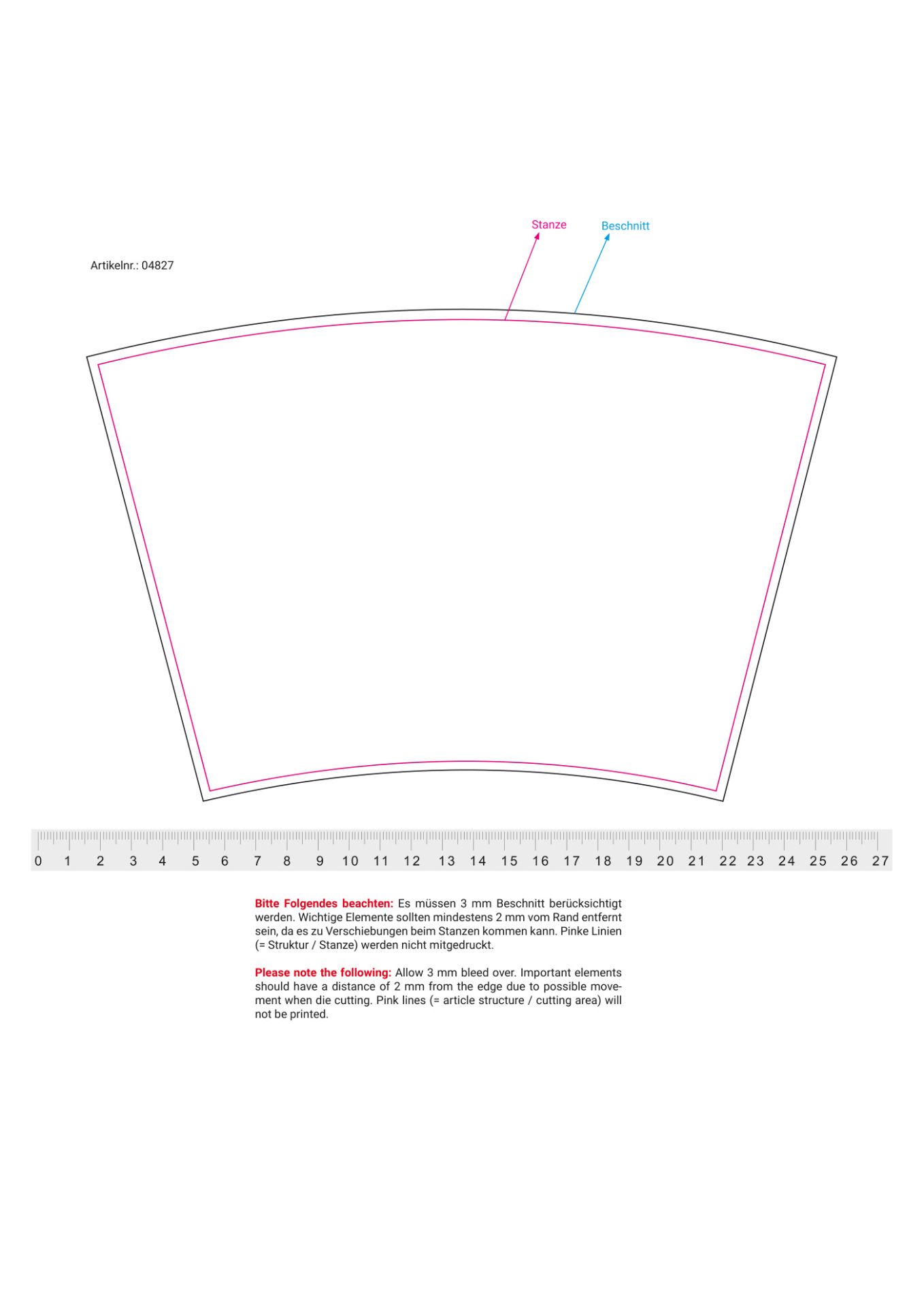 Standskizze: Druckposition „Einleger Allover (max. 158×241 mm)“ – Isolierbecher Mocha 350 ml – doppelwandig mit Aufkleber-Einleger