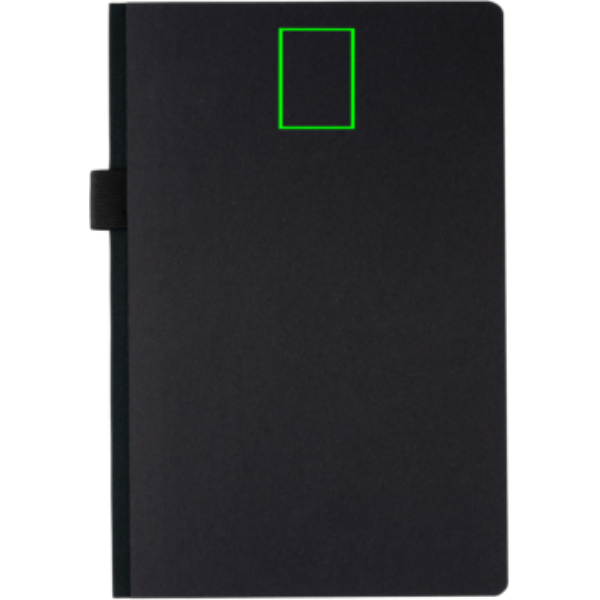 Standskizze: Druckverfahren Tampondruck auf Position „Artikel Vorderseite oben“ – XD Collection A5 Deluxe Hardcover Notizbuch, bedruckbar mit Logo