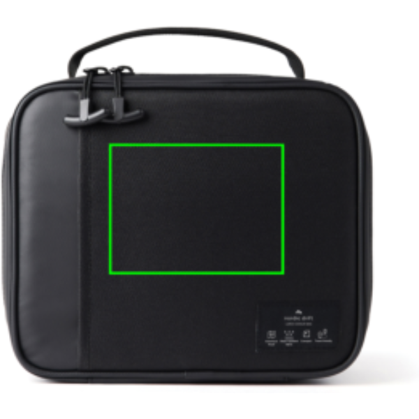 Standskizze: Druckverfahren Digital Transfer auf Position „Artikel Vorderseite (max. 120 x 90 mm)“ – Nordic Drift Storm RCS wasserabweisende Lunch-Kühltasche