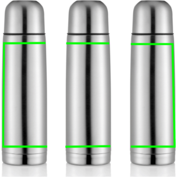 Standskizze: Druckverfahren 360°-Rundum-Digitaldruck auf Position „Artikel“ – Isolierflasche Mono 500 ml, doppelwandig vakuumisoliert mit Druckverschluss und Trinkbecher — XD Collection
