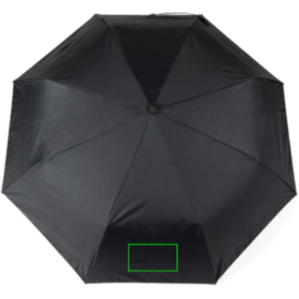 Standskizze: Druckverfahren Siebdruck Transfer auf Position „Regenschirm (max. 180 x 100 mm)“ – VINGA Baltimore AWARE RPET 21 Zoll Taschenschirm bedruckbar