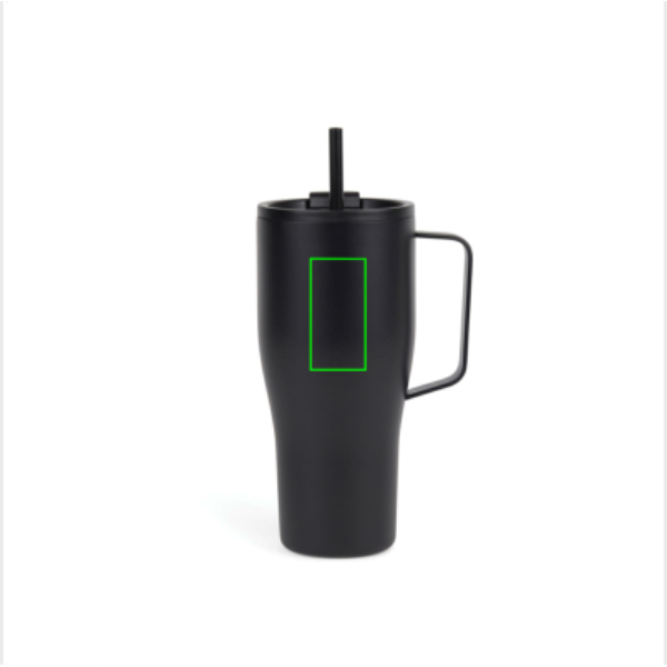 Standskizze: Druckverfahren Tampondruck auf Position „Artikel Vorderseite oben“ – VINGA Eos Voyager 800ml Thermoflasche aus recyceltem Edelstahl