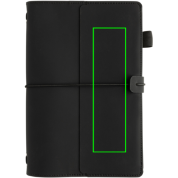 Standskizze: Druckverfahren Siebdruck Transfer auf Position „Artikel Vorderseite rechts“ – XD Collection Daily Notes Binder – nachfüllbares 3-in-1 PU-Notizbuch mit Logo