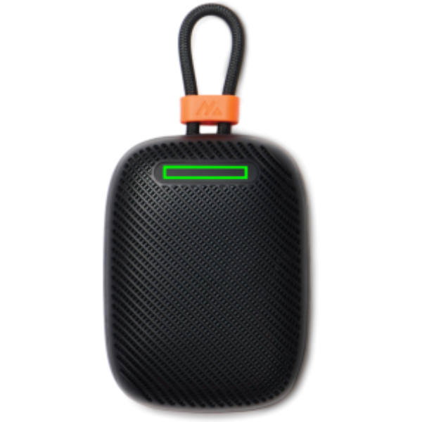 Standskizze: Druckverfahren Tampondruck auf Position „Artikel Vorderseite oben (max. 30 x 5 mm)“ – Nordic Drift Titan IP67 5W-Bluetooth-Lautsprecher aus recyceltem ABS – bedruckbar