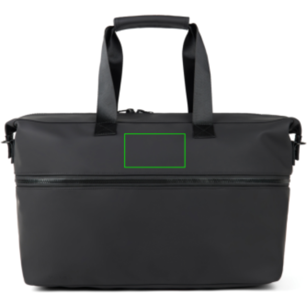 Standskizze: Druckverfahren Digital Transfer auf Position „Artikel Vorderseite oben (max. 90 x 50 mm)“ – VINGA Baltimore RCS erweiterbare Wochenendtasche mit Logo bedrucken