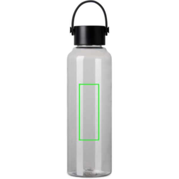 Standskizze: Druckverfahren Tampondruck auf Position „Artikel Vorderseite (max. 25 x 70 mm)“ – VINGA Baltimore Trinkflasche 550 ml aus RCS rPET mit Edelstahldeckel