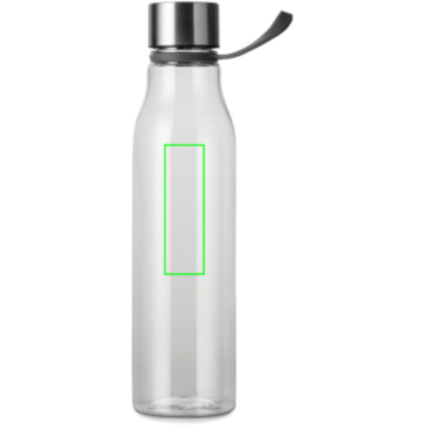 Standskizze: Druckverfahren Tampondruck auf Position „Artikel Vorderseite oben (max. 25 x 80 mm)“ – VINGA Lean 800 ml RPET Wasserflasche bedruckbar