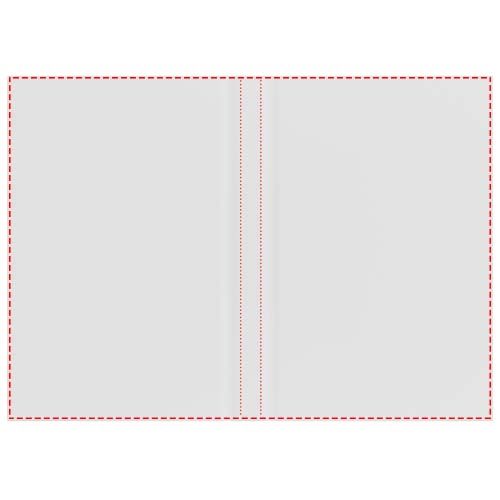 Standskizze: Druckverfahren Digitaldruck auf Papier auf Position „Gesamter Außenumschlag (max. 292 x 210 mm)“ – Novella Brontë A5 Hardcover Notizbuch mit mattem Finish – 100 Blatt
