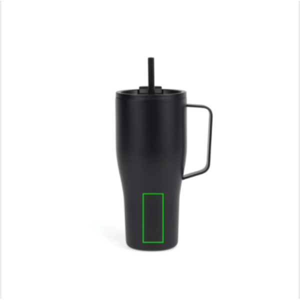 Standskizze: Druckverfahren Tampondruck auf Position „Artikel Vorderseite unten“ – VINGA Eos Voyager 800ml Thermoflasche aus recyceltem Edelstahl