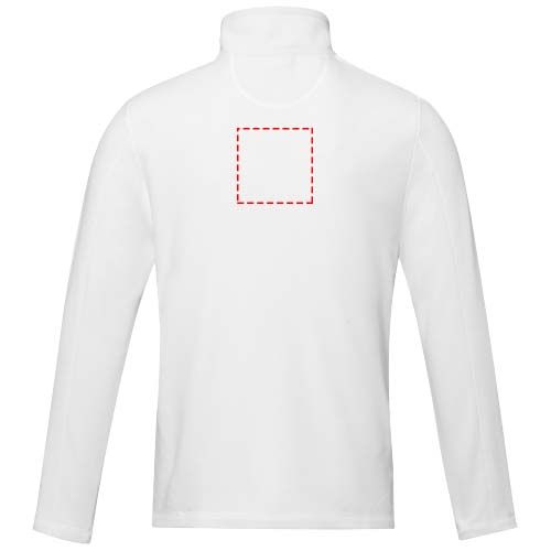 Standskizze: Druckverfahren Stick fix auf Position „Rückseite großflächig“ – Amber Fleecejacke aus recyceltem Polyester für Herren