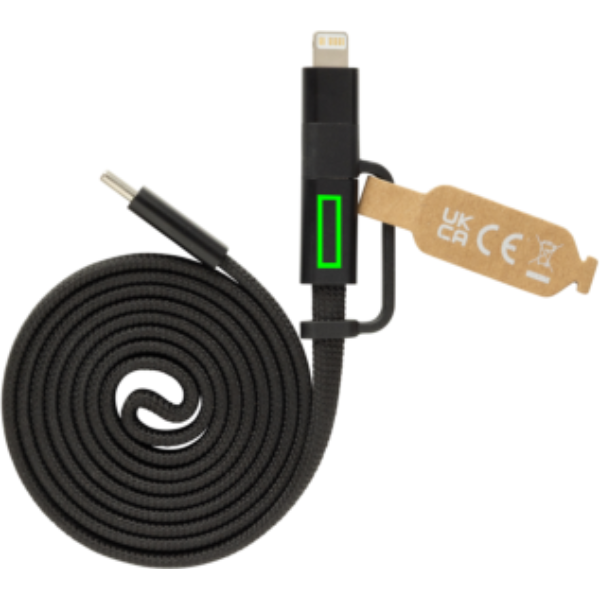 Standskizze: Druckverfahren Tampondruck auf Position „Artikel (max. 5 x 15 mm)“ – XD Xclusive Arc 60W 2-in-1 Magnetkabel aus recyceltem TPE und PET