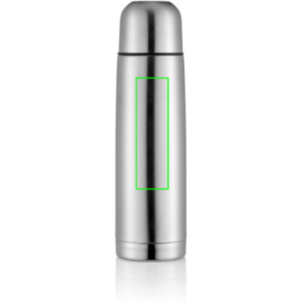 Standskizze: Druckverfahren Tampondruck auf Position „Artikel Rückseite oben“ – Isolierflasche Mono 500 ml, doppelwandig vakuumisoliert mit Druckverschluss und Trinkbecher — XD Collection