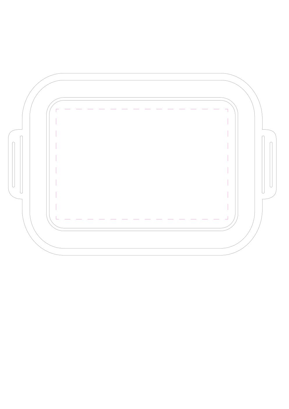 Standskizze: Druckposition „mittig auf Deckel (max. 125×80 mm)“ – Vorratsdose Universal-Box 165 × 125 × 55 mm – Kunststoff mit Deckel