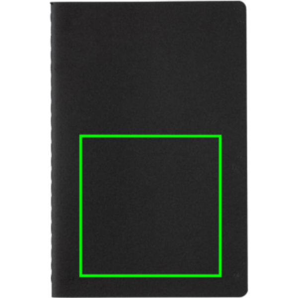 Standskizze: Druckverfahren CO2 Gravur auf Position „Artikel Vorderseite unten“ – XD Collection A5 Softcover Notizbuch mit Logodruck