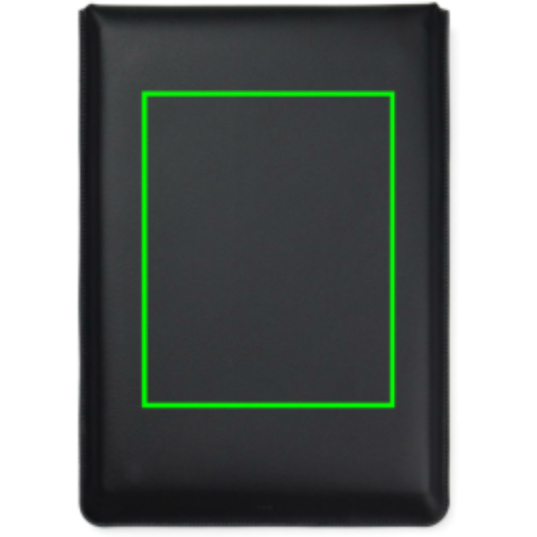 Standskizze: Druckverfahren Siebdruck Transfer auf Position „Artikel Rückseite (max. 160 x 200 mm)“ – VINGA Timo 14 Zoll Laptop-Sleeve aus 49 % recyceltem rPET — bedruckbar