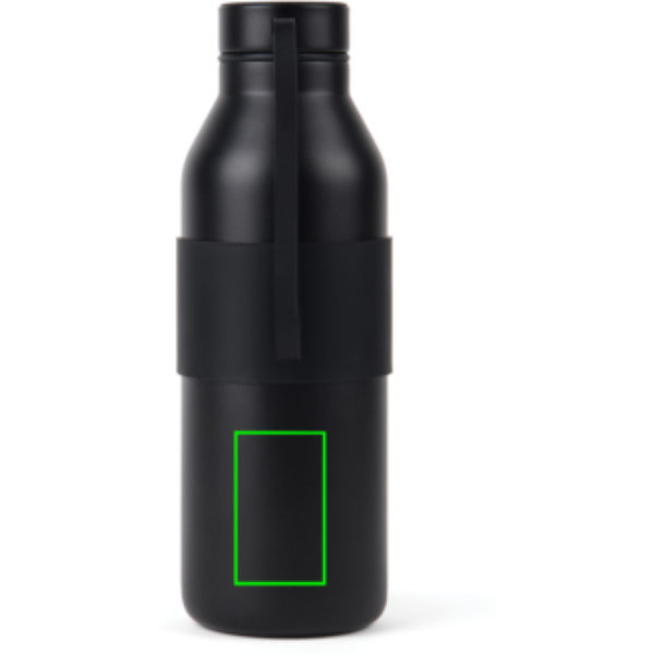 Standskizze: Druckverfahren Tampondruck auf Position „Artikel Rückseite“ – VINGA Niro Thermosflasche 500 ml aus RCS-recyceltem Edelstahl mit Logo