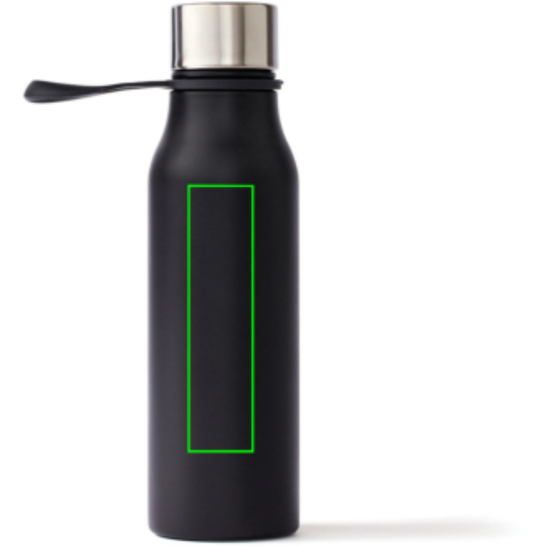 Standskizze: Druckverfahren Lasergravur auf Position „Artikel Rückseite oben“ – VINGA Lean Thermosflasche 450 ml aus Edelstahl, mit Logo individualisierbar