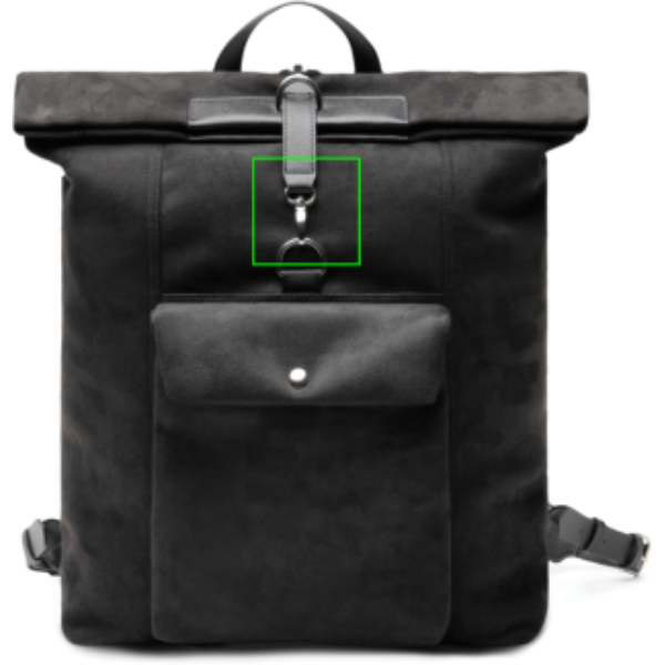 Standskizze: Druckverfahren Digital Transfer auf Position „Artikel Vorderseite (max. 90 x 90 mm)“ – VINGA Marlow Rucksack RCS-zertifiziert, 49 % recycelt, mit Logodruck