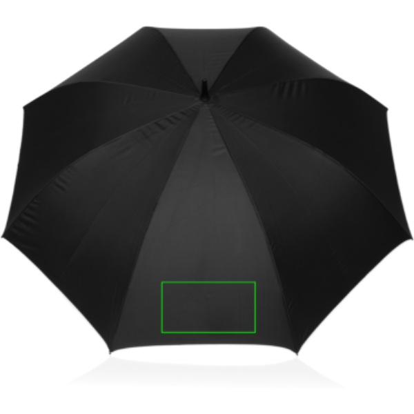 Standskizze: Druckverfahren Siebdruck Transfer auf Position „Regenschirm (max. 220 x 120 mm)“ – Swiss Peak OSLO 30 Zoll Auto-Open-Regenschirm mit UPF 50+ und Glasfasergestell, mit Logo bedruckbar