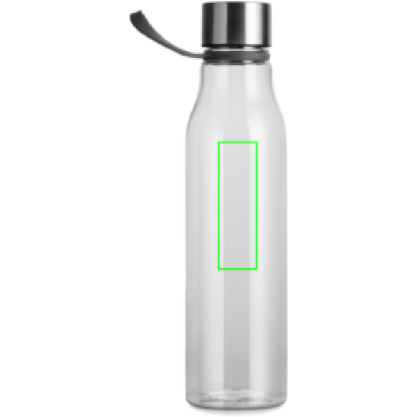 Standskizze: Druckverfahren Tampondruck auf Position „Artikel Rückseite oben (max. 25 x 80 mm)“ – VINGA Lean 800 ml RPET Wasserflasche bedruckbar