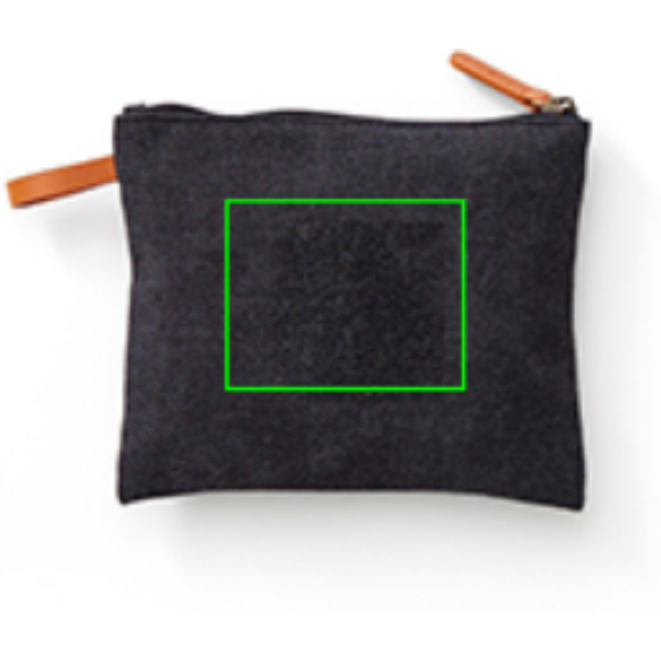 Standskizze: Druckverfahren Digital Transfer auf Position „Artikel Rückseite (max. 100 x 80 mm)“ – VINGA Asado Verbandstasche aus Baumwolle, schwarz